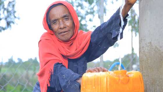 Tijdens het water halen stond Amina oog in oog met een hyena